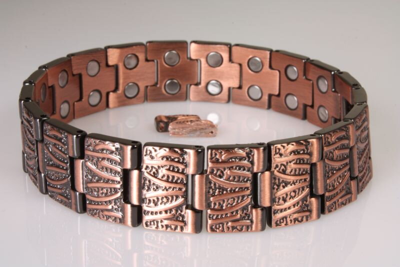 Magnetický medený náramok RELIEF